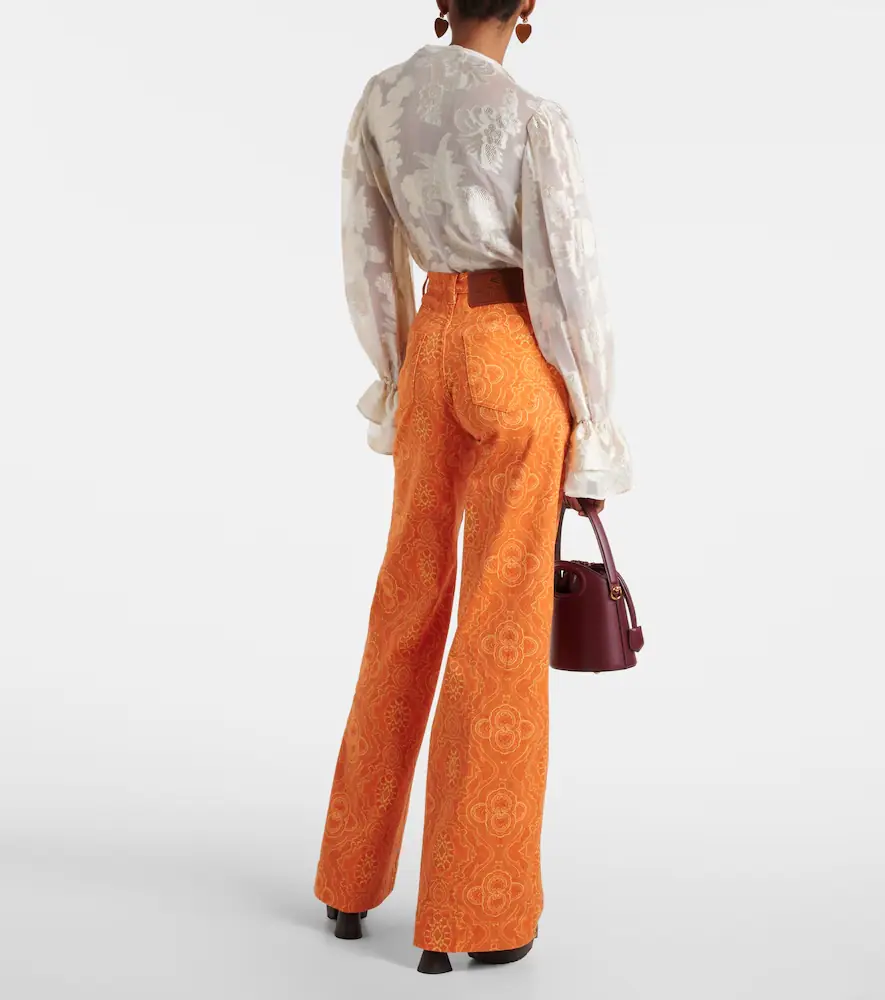 Etro Printed high-rise flared jeans | Thumbnail 4