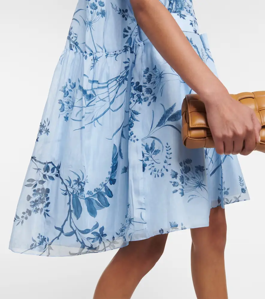 Erdem Printed cotton silk voile minidress | Thumbnail 2