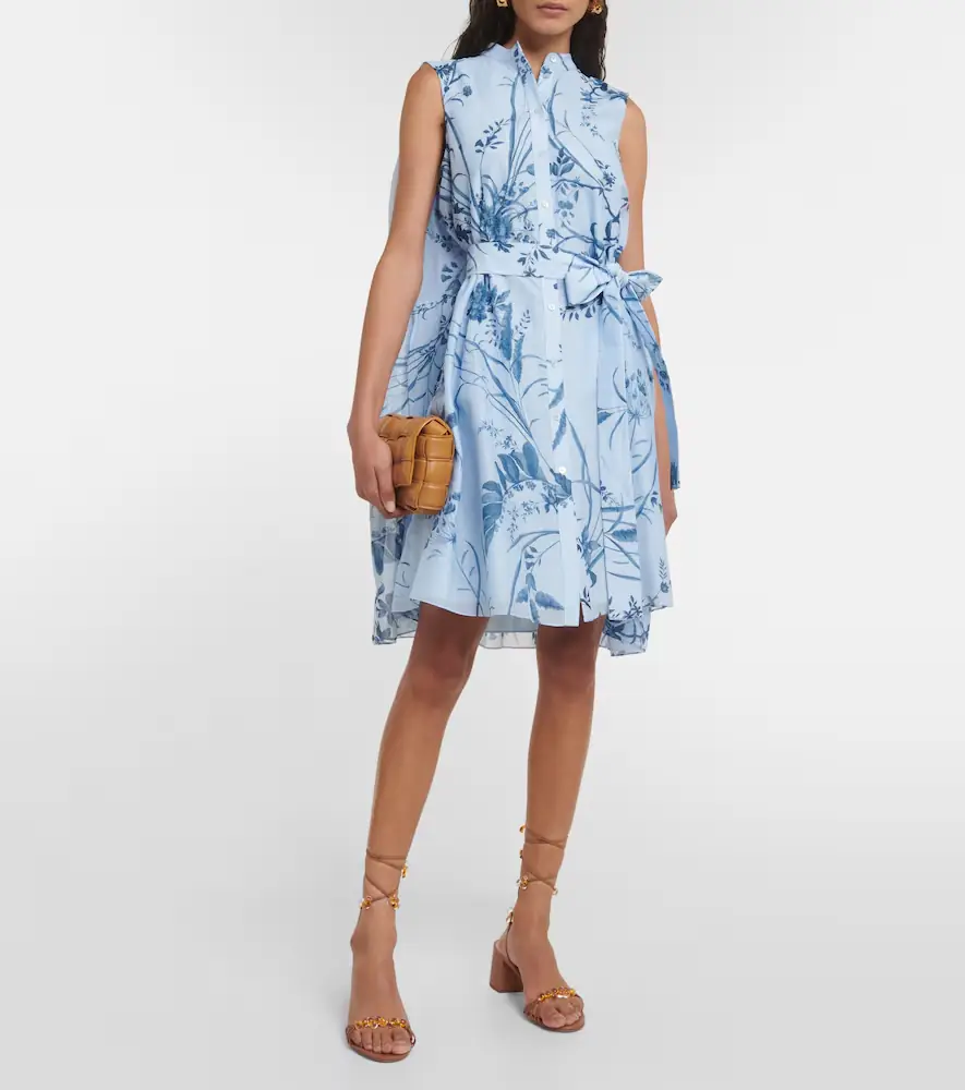 Erdem Printed cotton silk voile minidress | Thumbnail 4