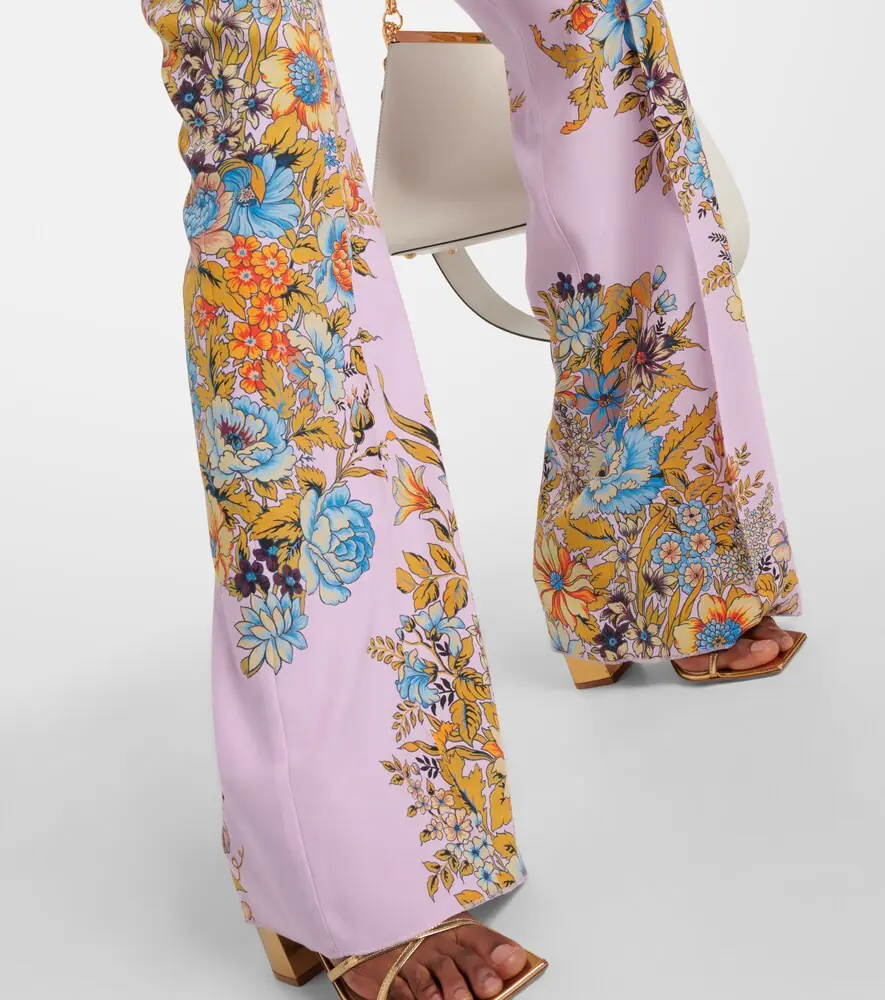 Etro Floral high-rise silk wide-leg pants | Thumbnail 4 Etro Floral high-rise silk wide-leg pants | Thumbnail 4