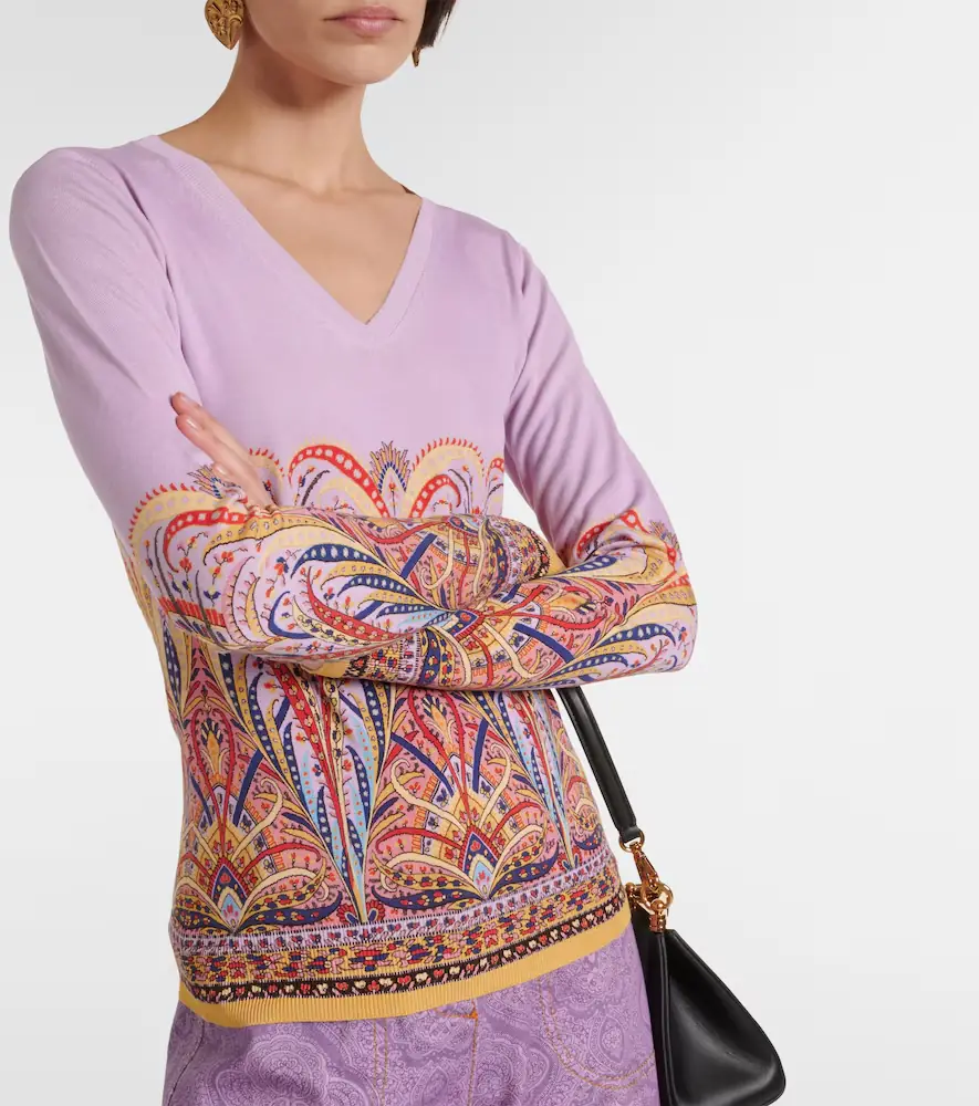 Etro Printed silk-blend sweater | Thumbnail 2