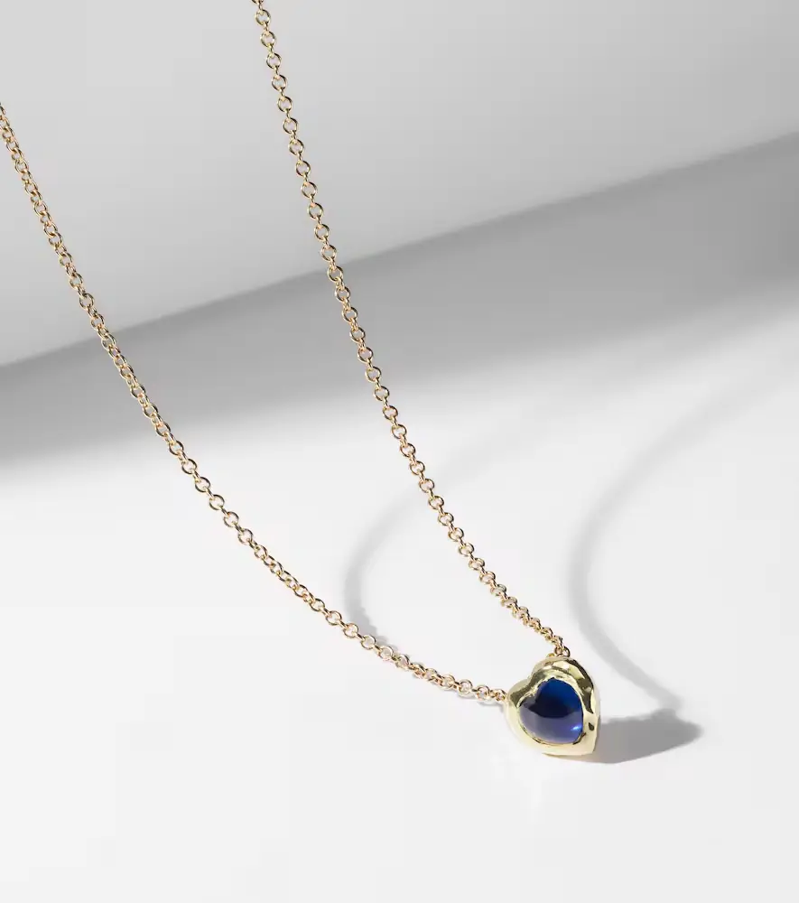 Octavia Elizabeth 18kt gold necklace with blue sapphire | Thumbnail 6