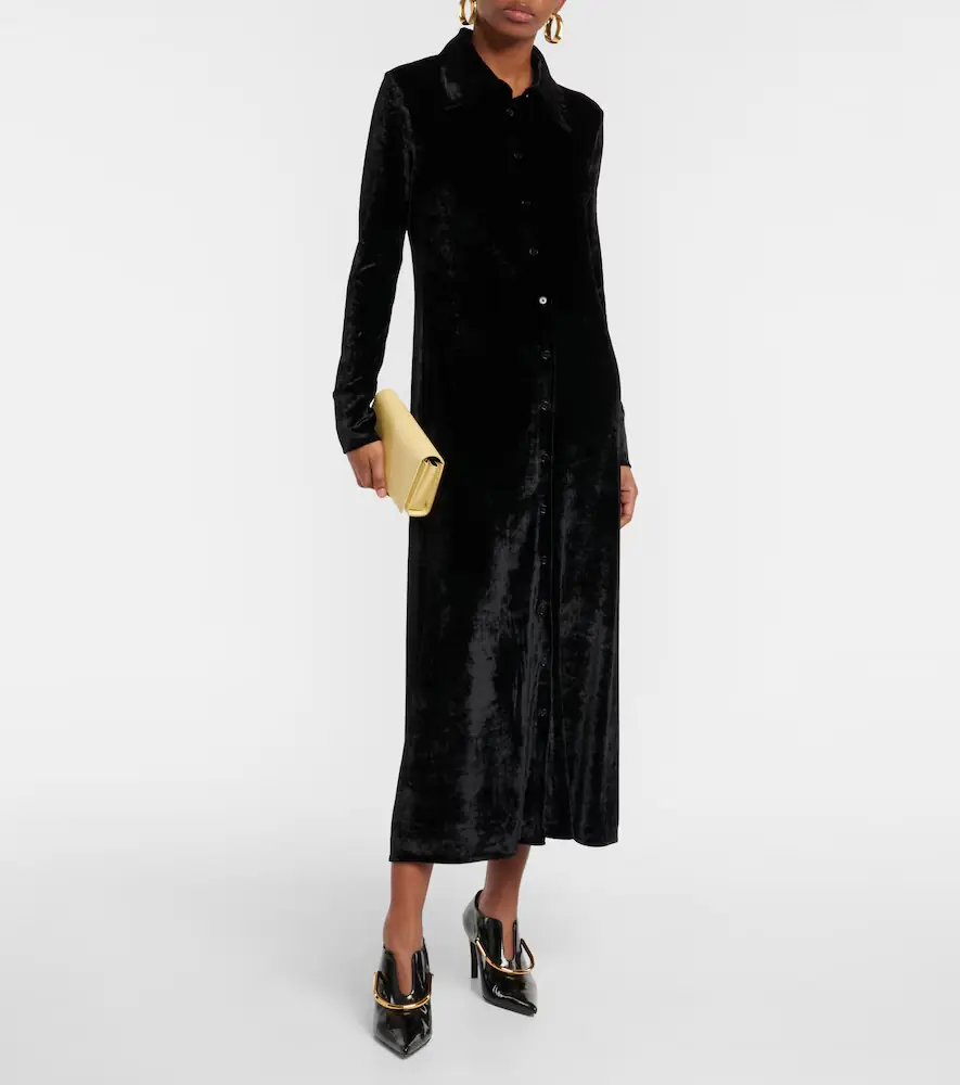 Jil Sander Velvet shirt dress | Thumbnail 2