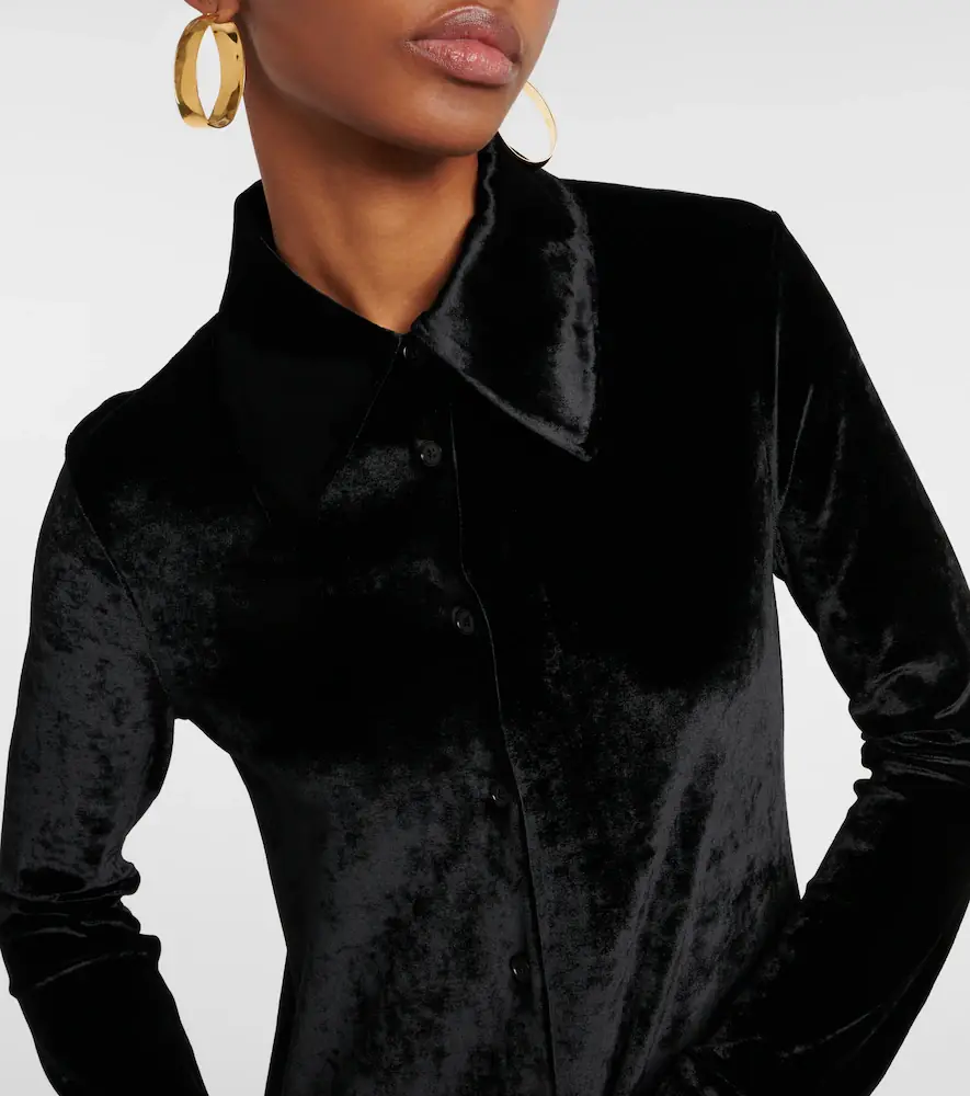 Jil Sander Velvet shirt dress | Thumbnail 3