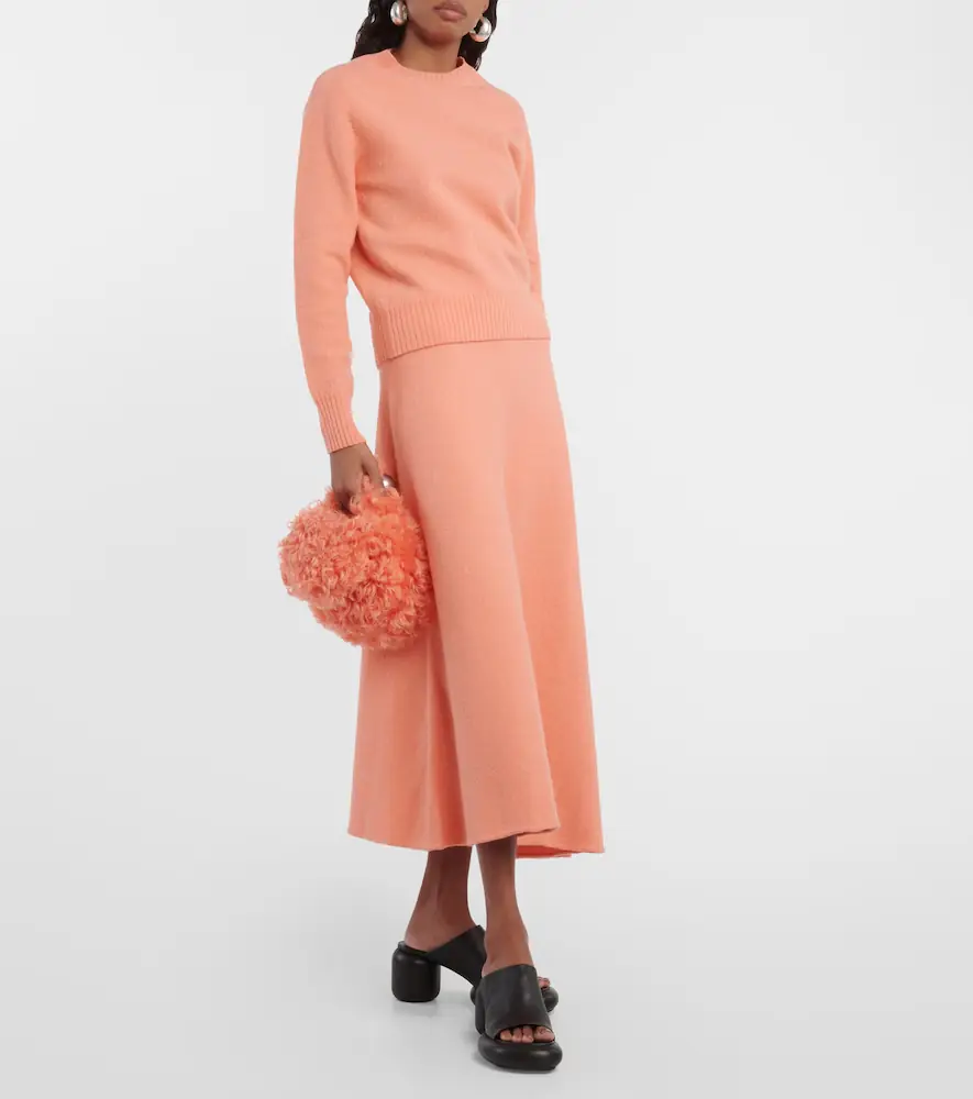 Jil Sander High-rise asymmetric wool midi skirt | Thumbnail 6 Jil Sander High-rise asymmetric wool midi skirt | Thumbnail 6