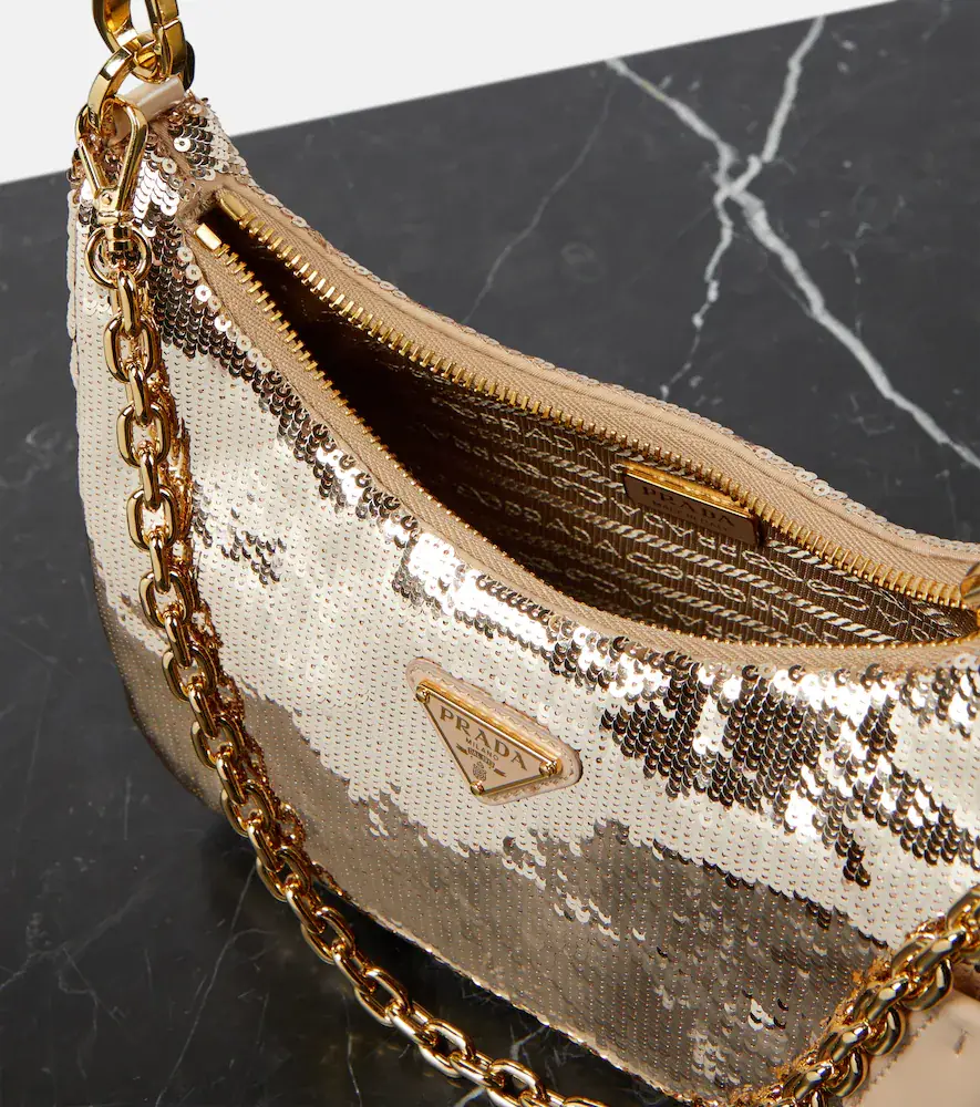 Prada Re-Edition Mini sequined shoulder bag | Thumbnail 3 Prada Re-Edition Mini sequined shoulder bag | Thumbnail 3