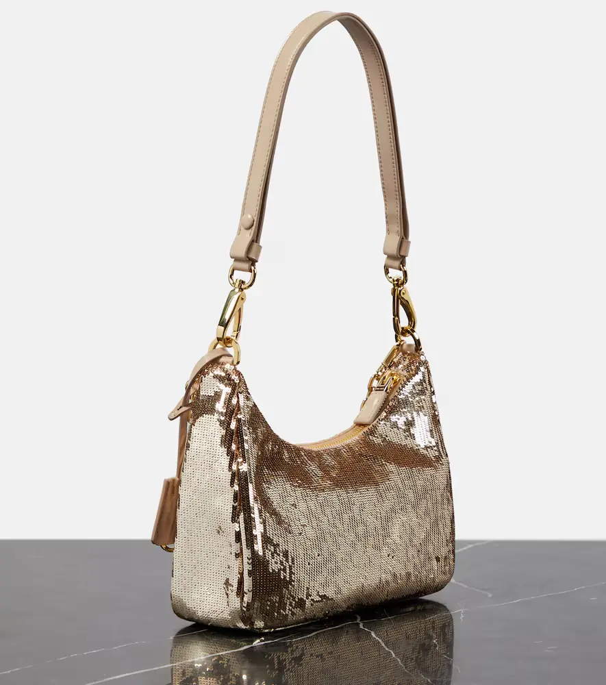 Prada Re-Edition Mini sequined shoulder bag | Thumbnail 4 Prada Re-Edition Mini sequined shoulder bag | Thumbnail 4