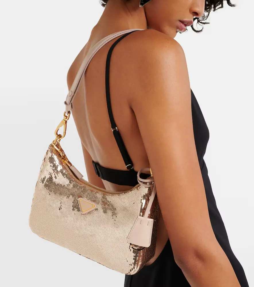 Prada Re-Edition Mini sequined shoulder bag | Thumbnail 6 Prada Re-Edition Mini sequined shoulder bag | Thumbnail 6