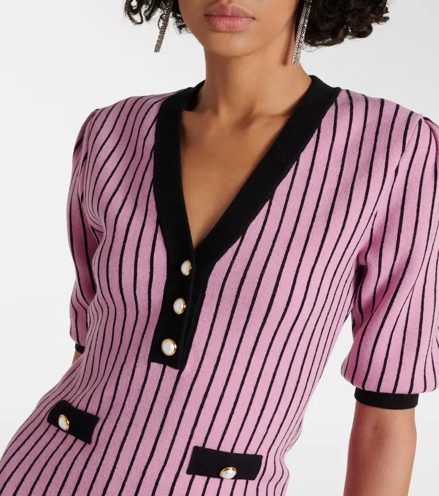 Alessandra Rich Pinstriped knit minidress | Thumbnail 5