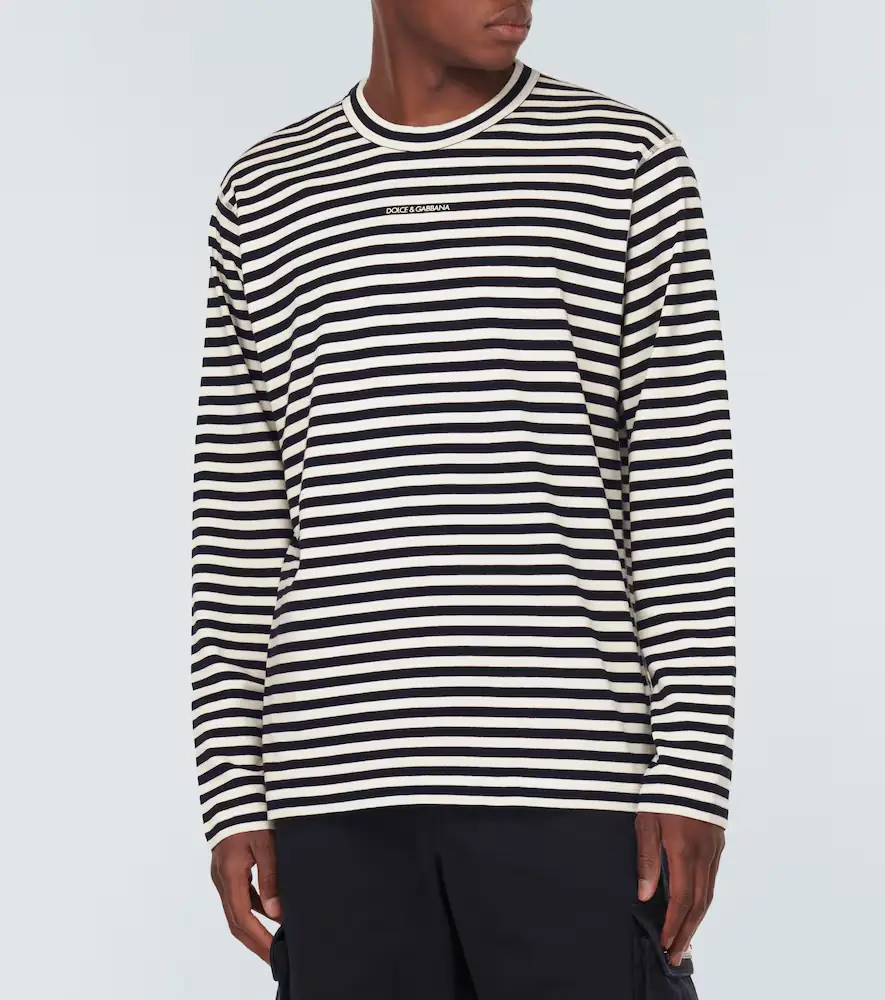 Dolce & Gabbana Striped cotton jersey T-shirt | Thumbnail 2