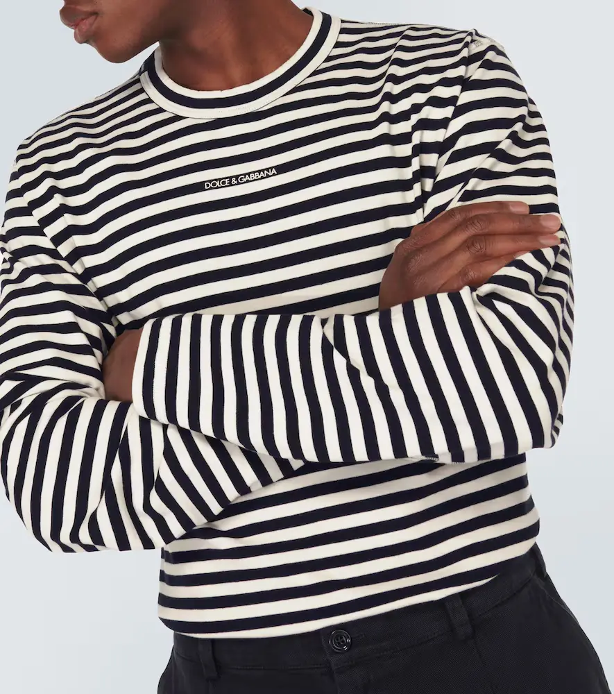 Dolce & Gabbana Striped cotton jersey T-shirt | Thumbnail 4