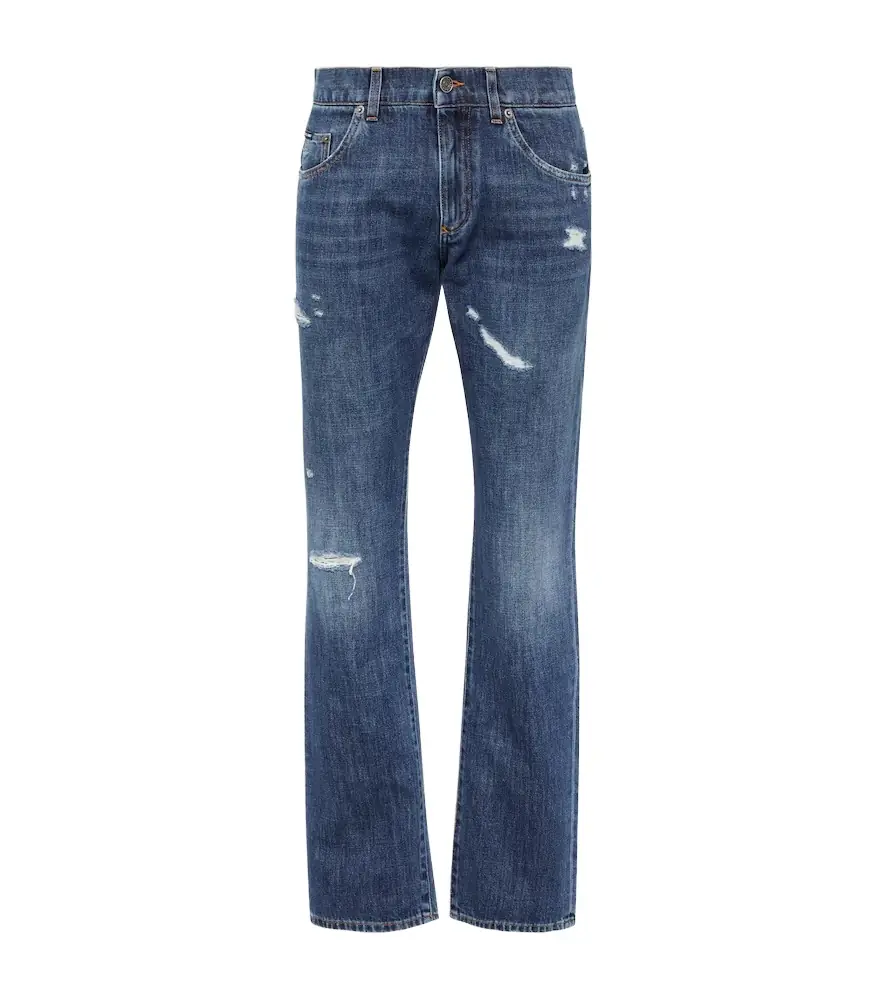 Dolce & Gabbana Distressed straight jeans | Image 1 Dolce & Gabbana Distressed straight jeans | Image 1