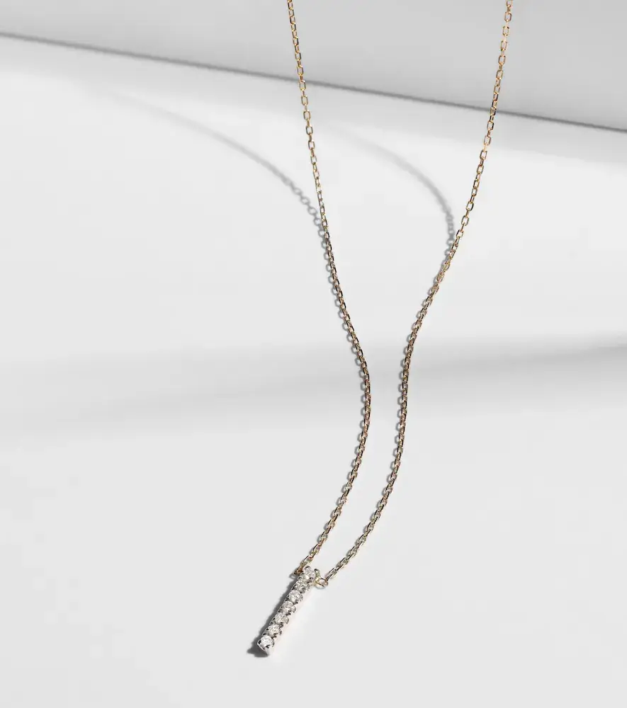 Mateo 14kt gold La Barre necklace with diamonds | Thumbnail 2 Mateo 14kt gold La Barre necklace with diamonds | Thumbnail 2