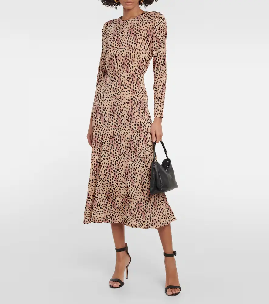 Rixo Cerise leopard-print midi dress | Thumbnail 4 Rixo Cerise leopard-print midi dress | Thumbnail 4