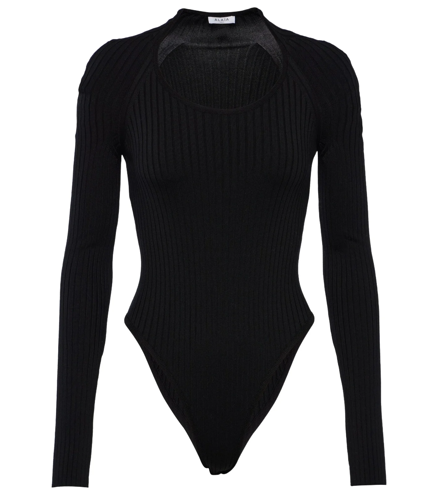 Ribbed-knit bodysuit