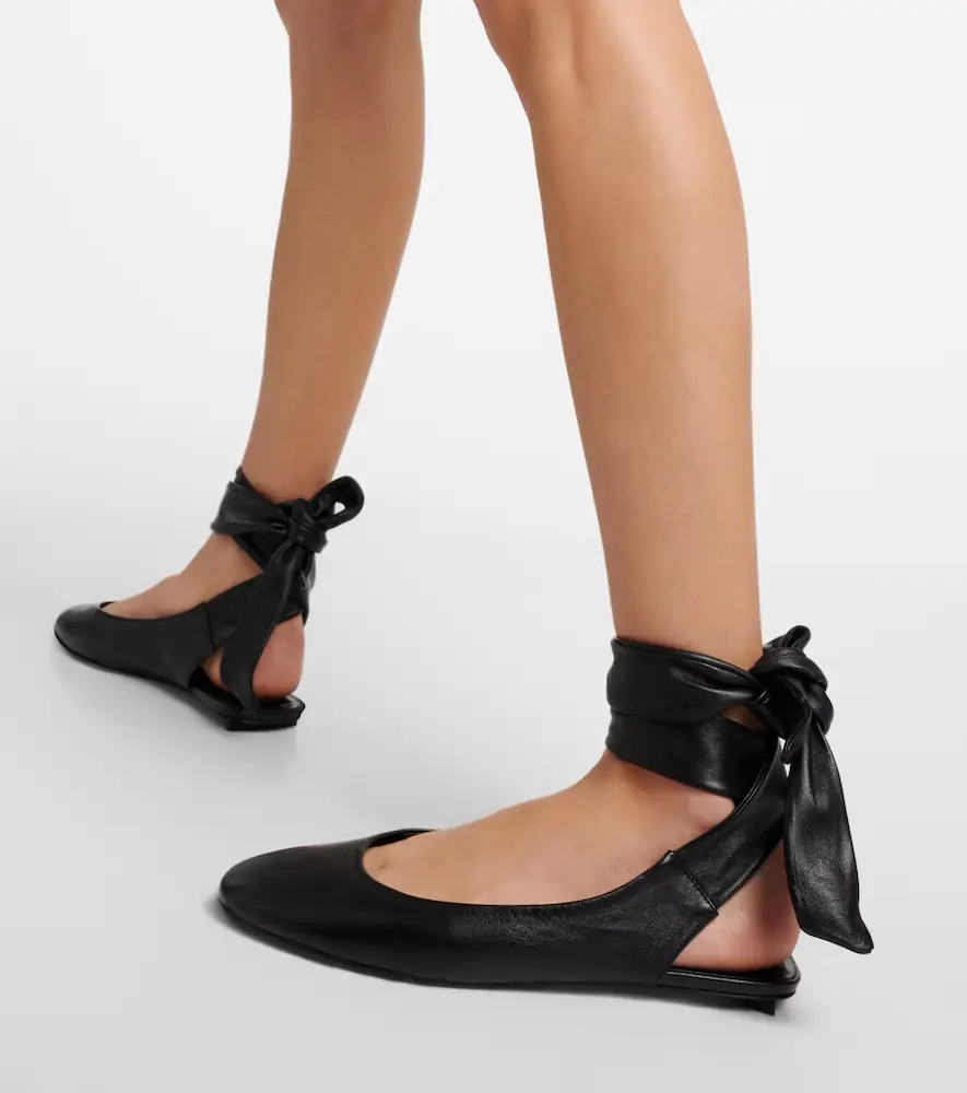 The Attico Cloe leather slingback flats | Thumbnail 2