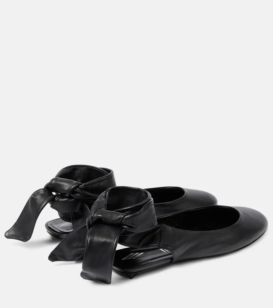 The Attico Cloe leather slingback flats | Thumbnail 6