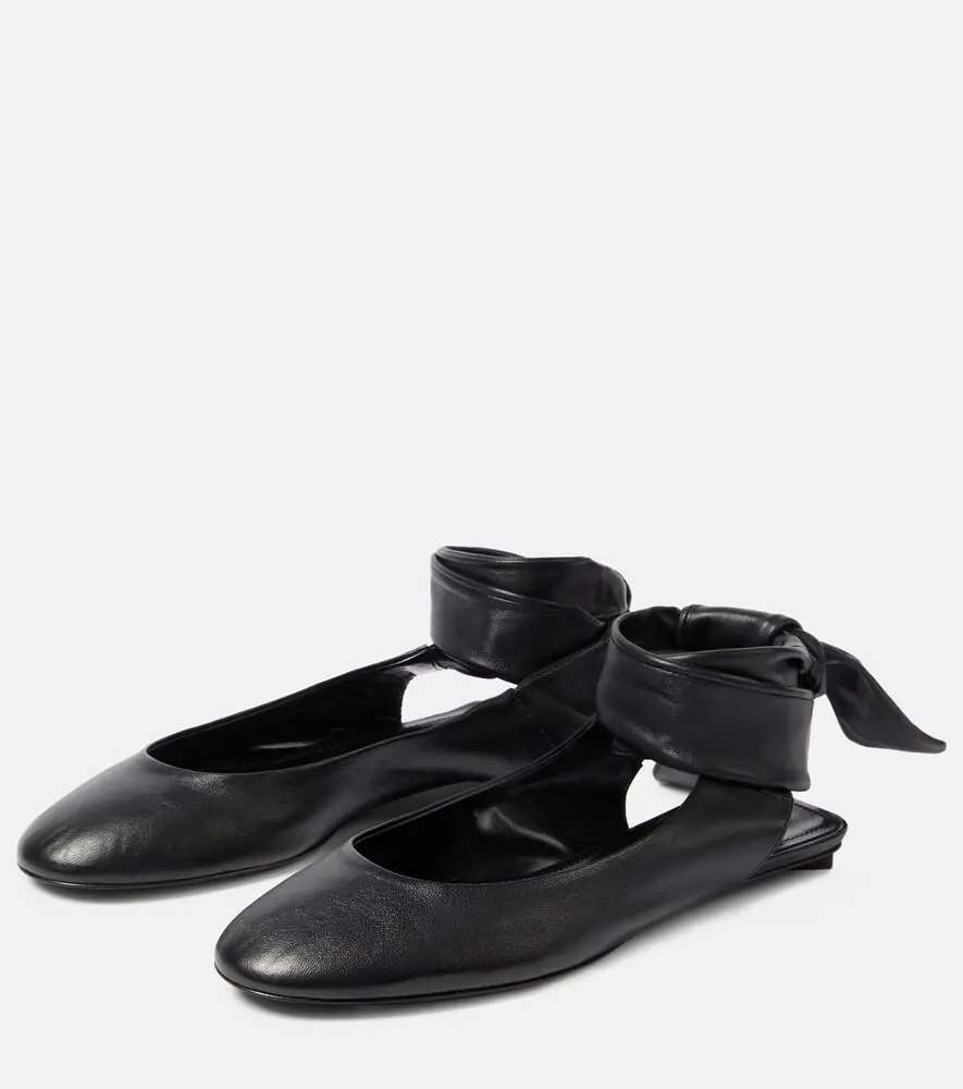 The Attico Cloe leather slingback flats | Thumbnail 7
