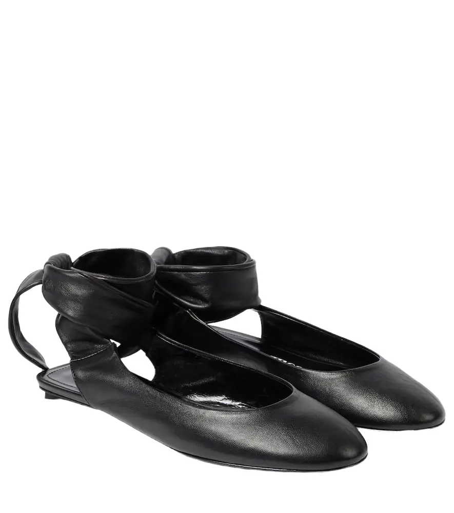The Attico Cloe leather slingback flats | Image 1 The Attico Cloe leather slingback flats | Image 1