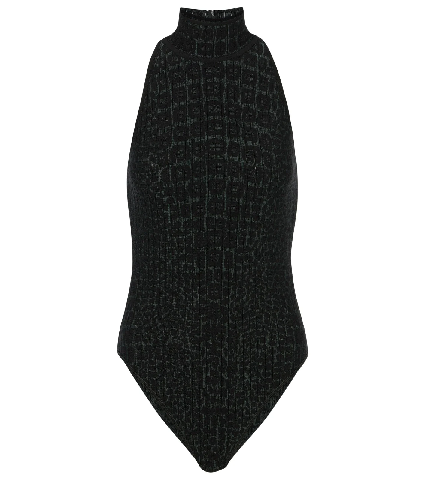 ALAÏA Croc-effect halterneck bodysuit