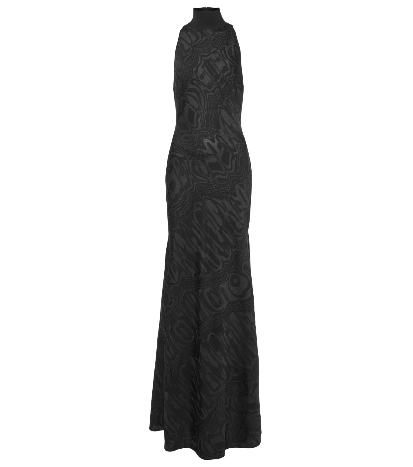 Patterned turtleneck gown Patterned turtleneck gown