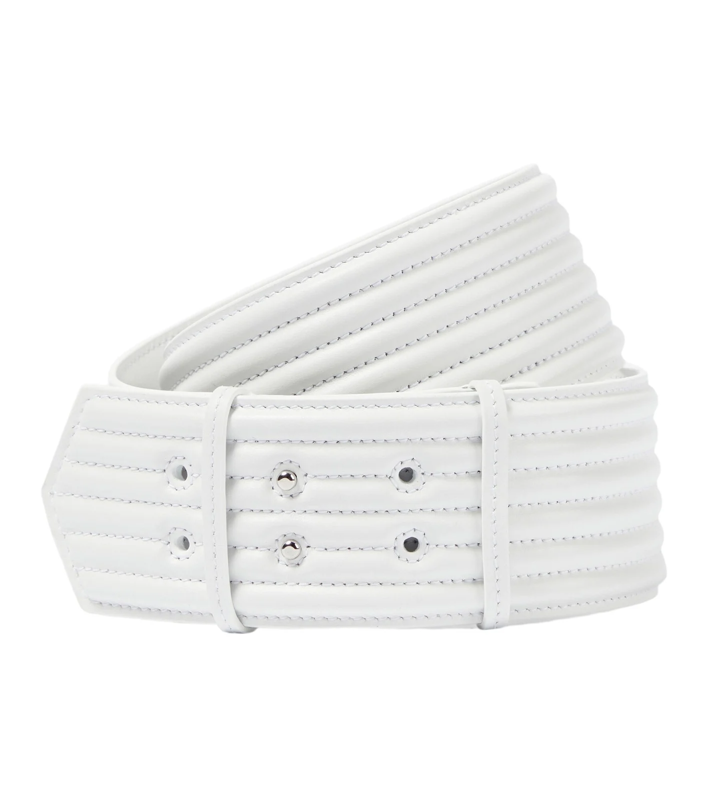 Padded leather belt