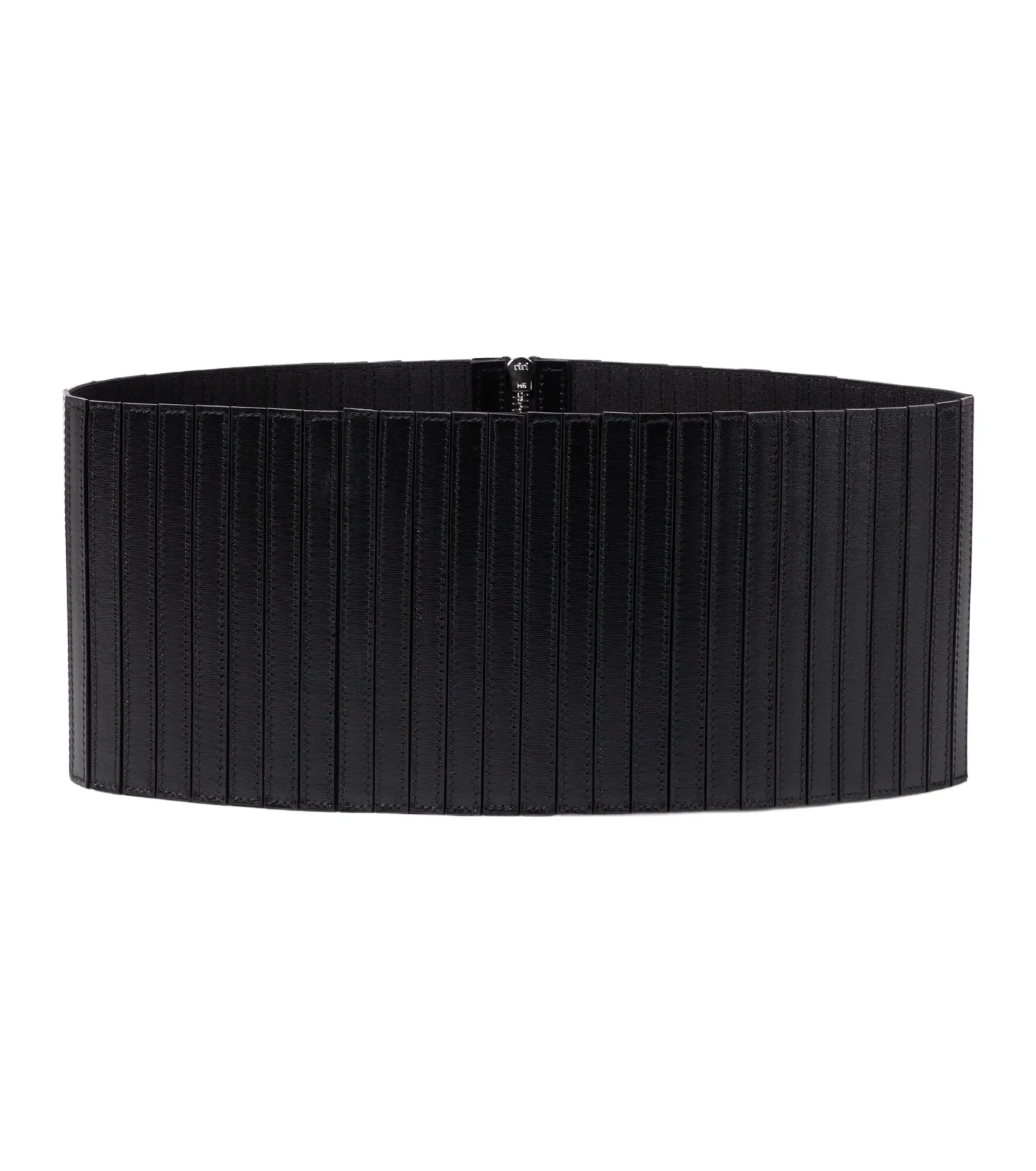Striped corset leather belt