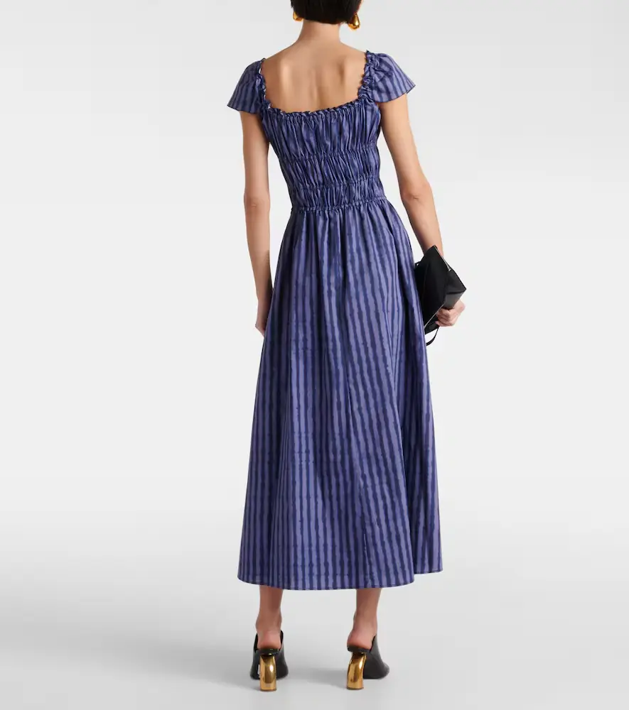 Altuzarra Ruched cotton-blend midi dress | Thumbnail 2