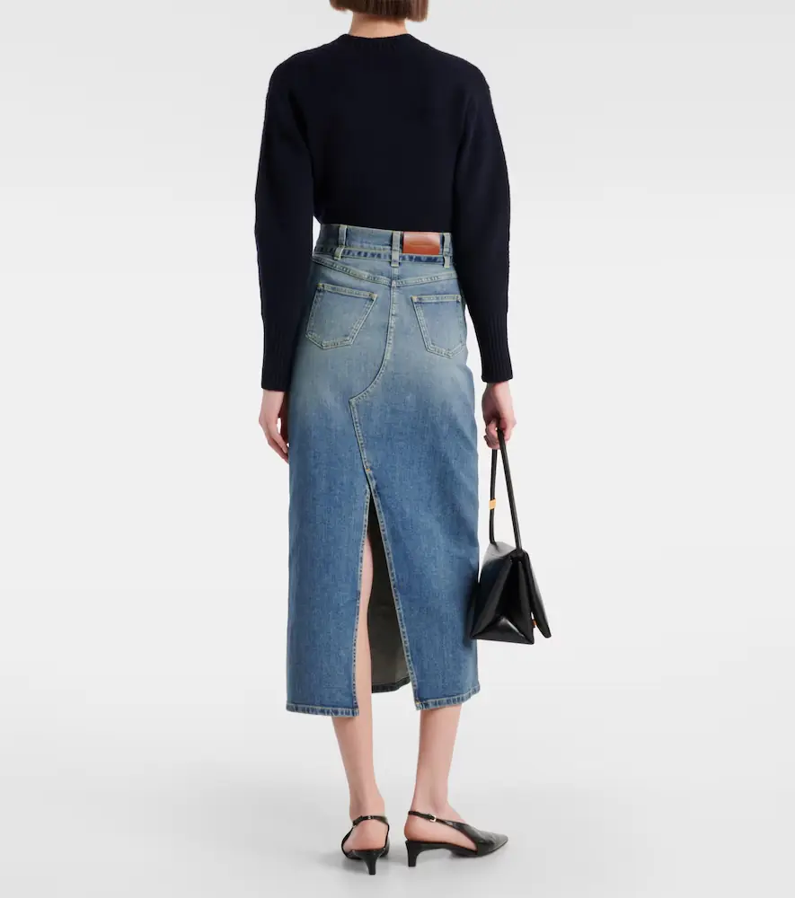 Altuzarra High-rise denim midi skirt | Thumbnail 3 Altuzarra High-rise denim midi skirt | Thumbnail 3