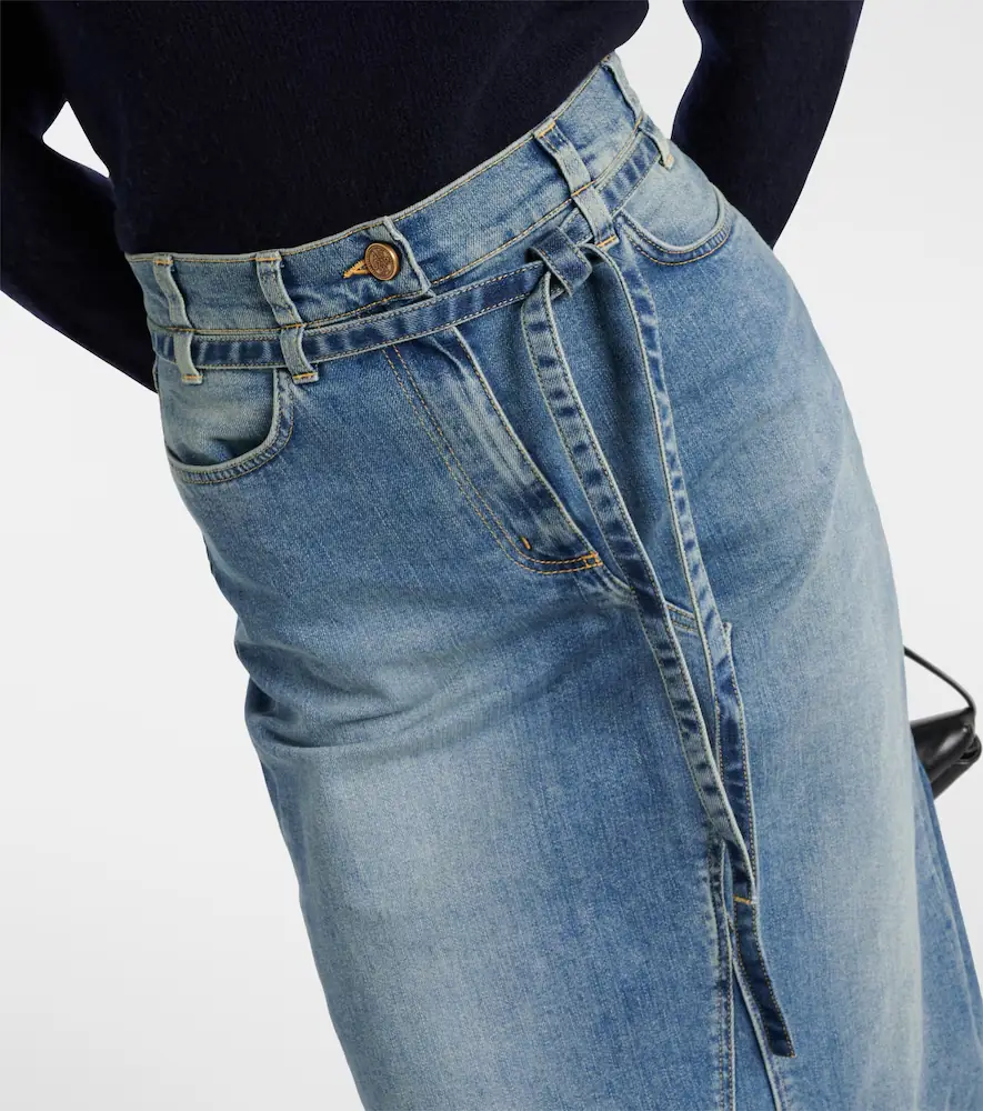 Altuzarra High-rise denim midi skirt | Thumbnail 4 Altuzarra High-rise denim midi skirt | Thumbnail 4