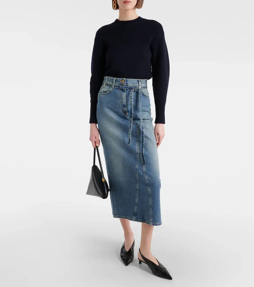 Altuzarra High-rise denim midi skirt | Thumbnail 5 Altuzarra High-rise denim midi skirt | Thumbnail 5