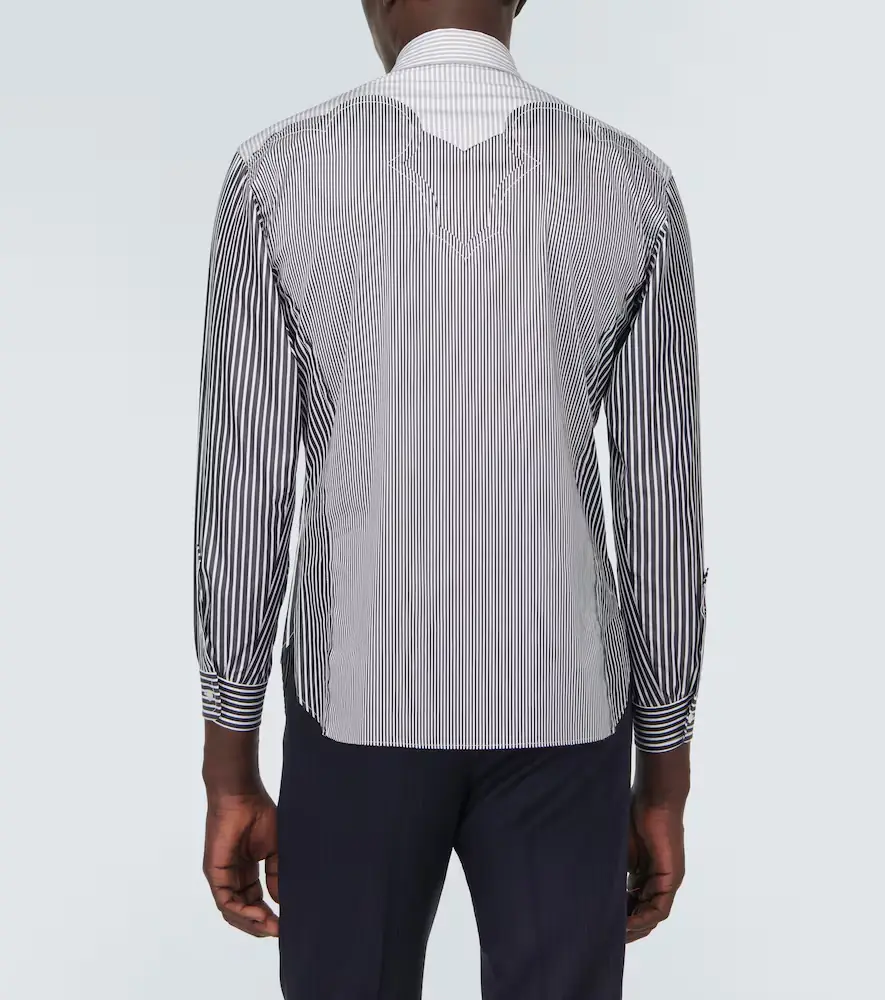 Maison Margiela Striped cotton-blend shirt | Thumbnail 2 Maison Margiela Striped cotton-blend shirt | Thumbnail 2