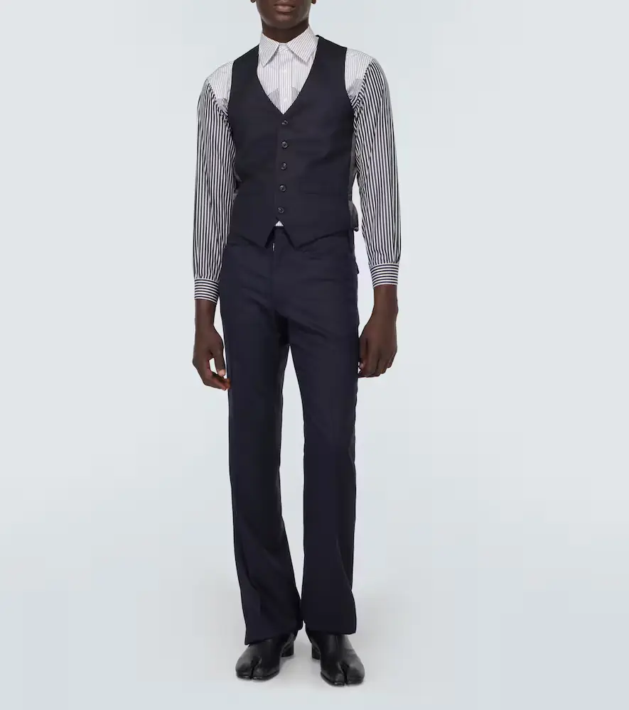 Maison Margiela Striped cotton-blend shirt | Thumbnail 3 Maison Margiela Striped cotton-blend shirt | Thumbnail 3