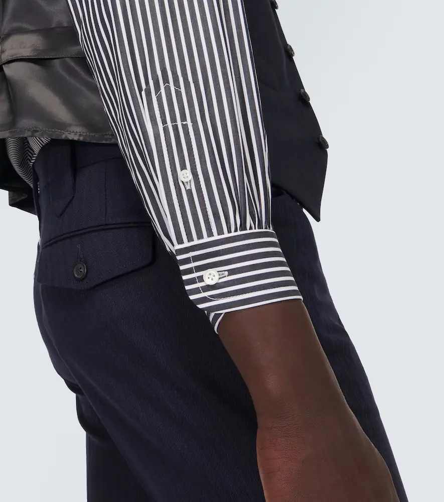 Maison Margiela Striped cotton-blend shirt | Thumbnail 5 Maison Margiela Striped cotton-blend shirt | Thumbnail 5