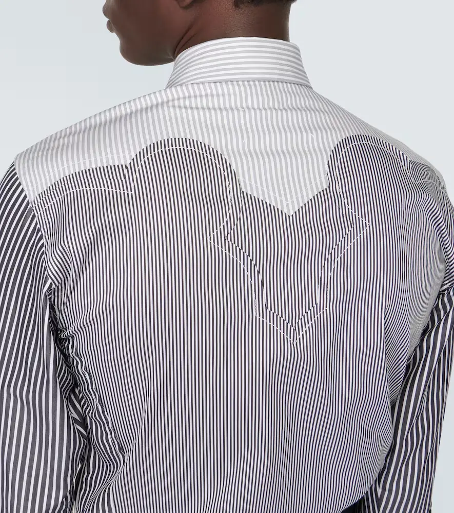 Maison Margiela Striped cotton-blend shirt | Thumbnail 6 Maison Margiela Striped cotton-blend shirt | Thumbnail 6