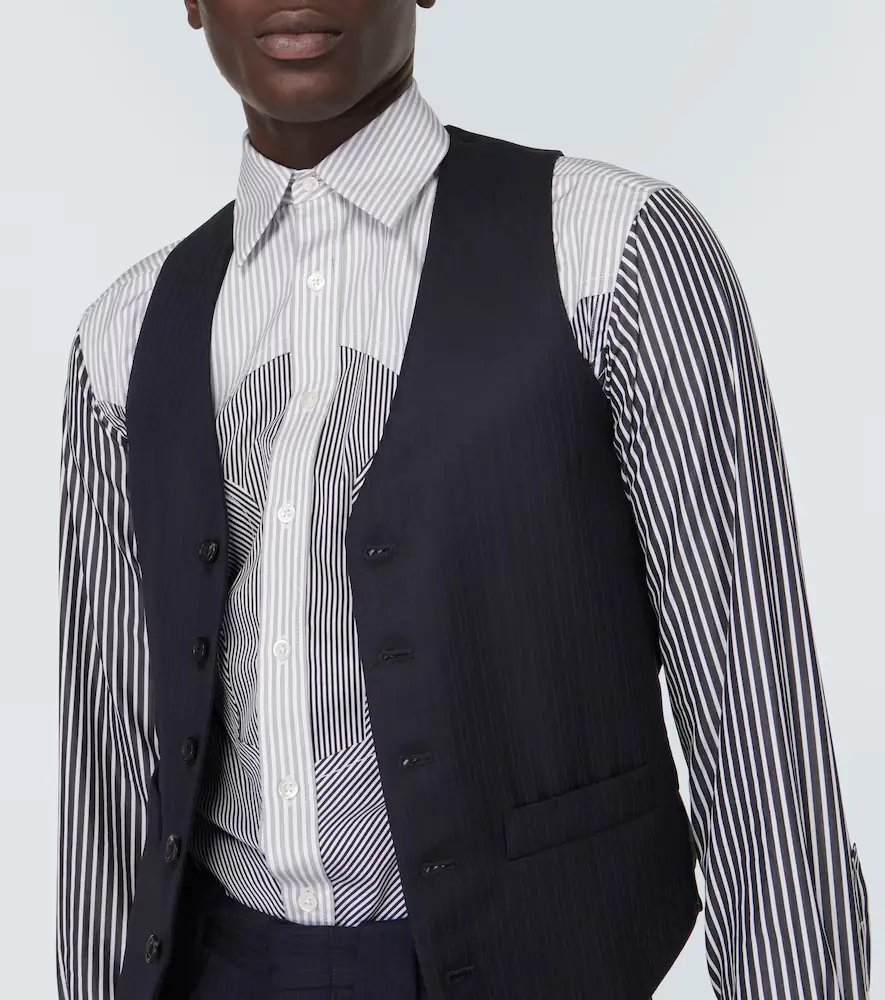 Maison Margiela Striped cotton-blend shirt | Thumbnail 7 Maison Margiela Striped cotton-blend shirt | Thumbnail 7