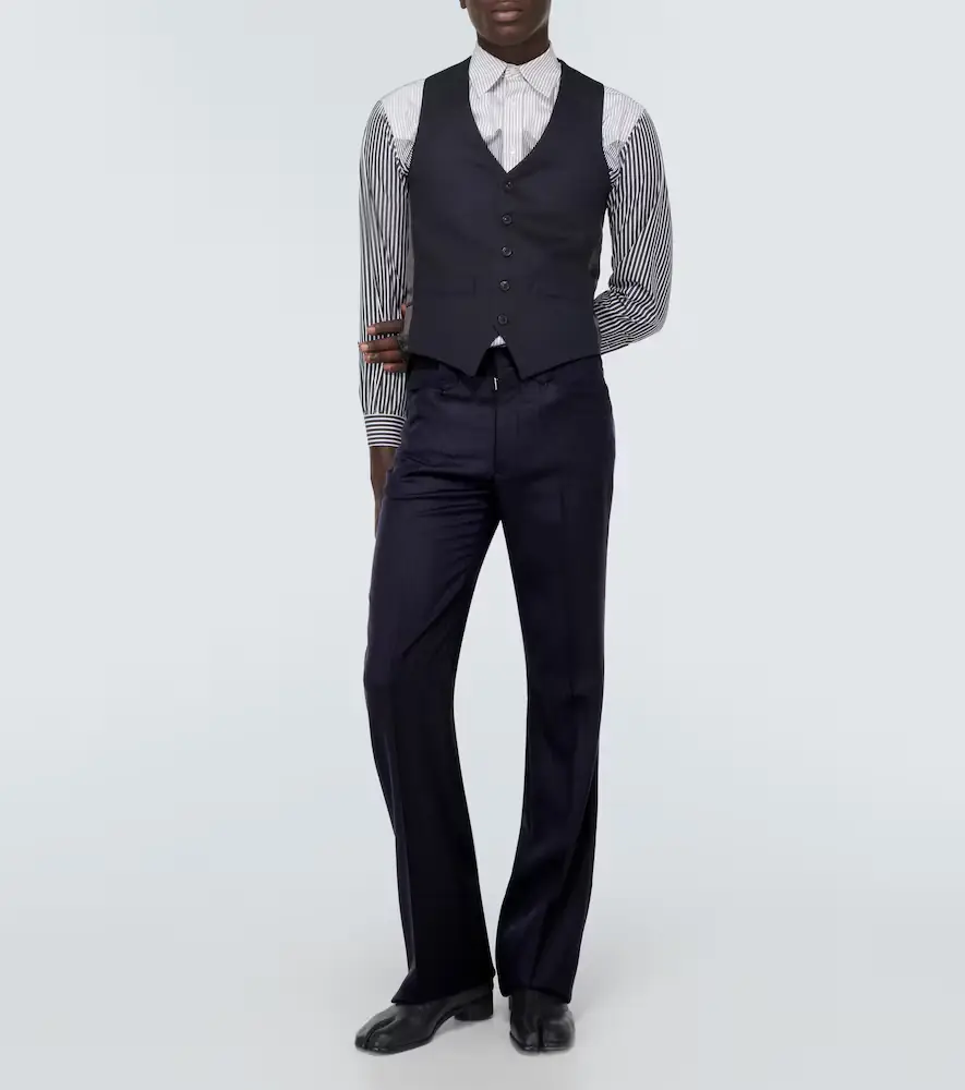 Maison Margiela Herringbone wool straight pants | Thumbnail 3 Maison Margiela Herringbone wool straight pants | Thumbnail 3