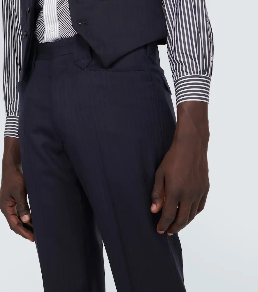 Maison Margiela Herringbone wool straight pants | Thumbnail 4 Maison Margiela Herringbone wool straight pants | Thumbnail 4