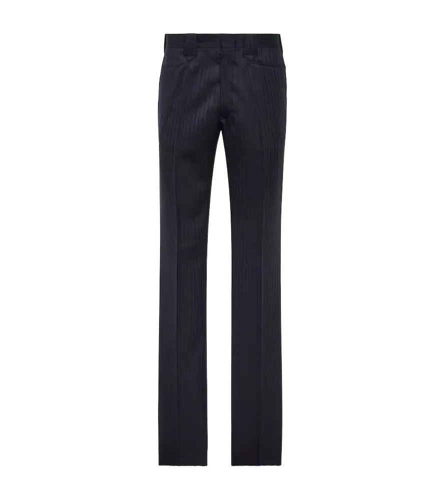 Maison Margiela Herringbone wool straight pants