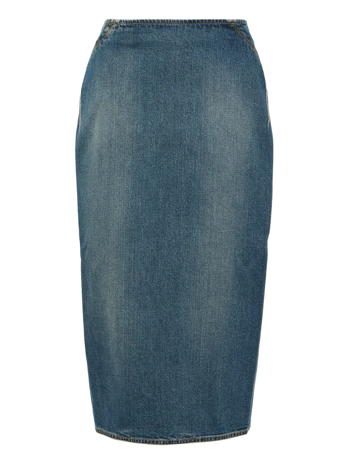 Denim pencil skirt