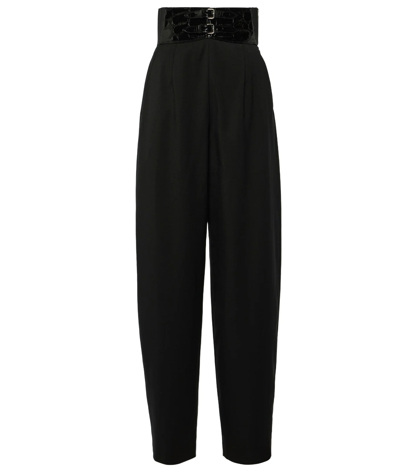 High-rise wool wide-leg pants