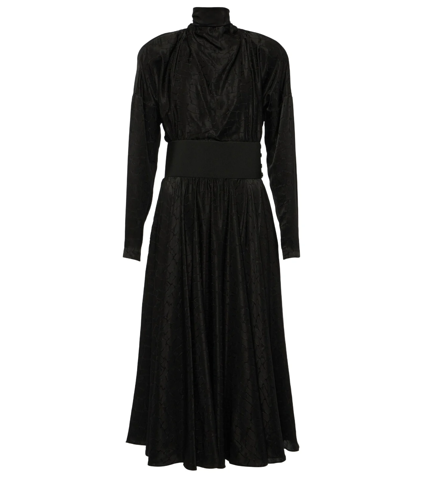 ALAÏA Tie-neck silk-blend midi dress ALAÏA Tie-neck silk-blend midi dress