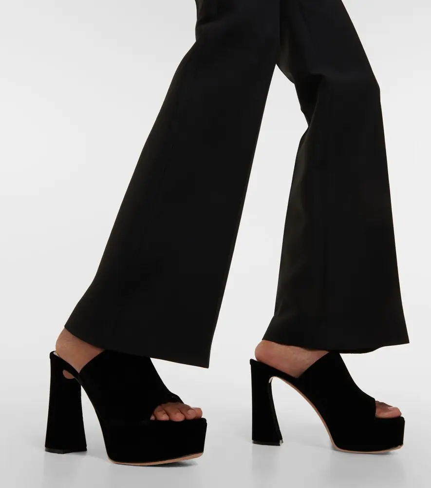 Gianvito Rossi Holly velvet platform mules | Thumbnail 5