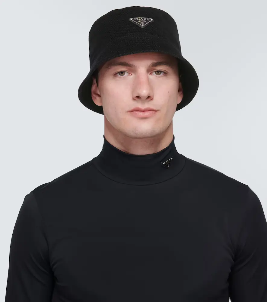 Prada Logo cotton corduroy bucket hat | Thumbnail 4