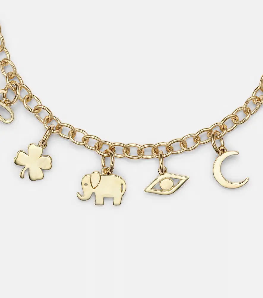 Sydney Evan 14kt gold charm bracelet | Thumbnail 3