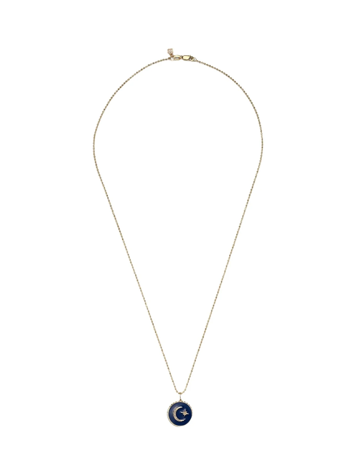 Celestial Medallion 14kt gold chain necklace with diamonds Celestial Medallion 14kt gold chain necklace with diamonds