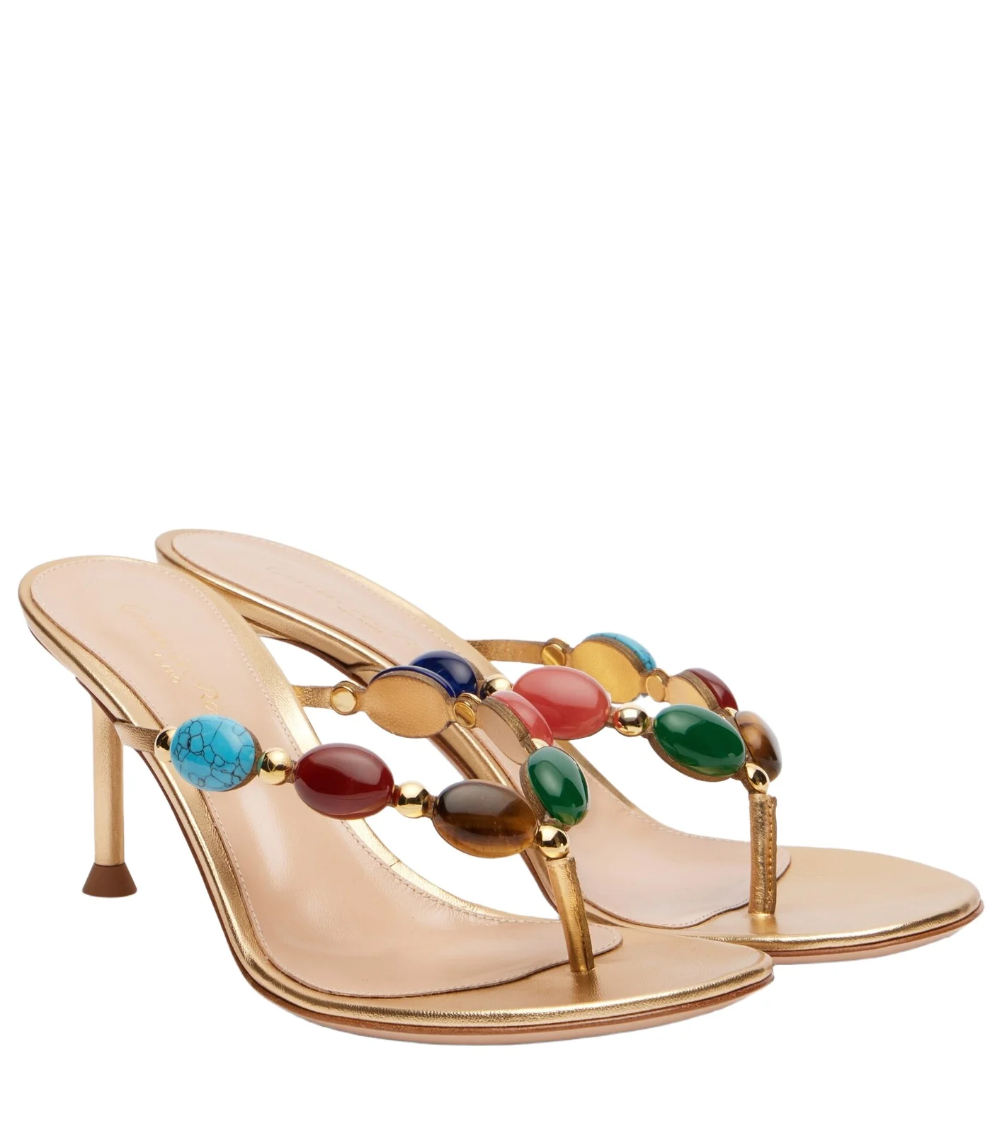 Shanti embellished leather thong sandals Shanti embellished leather thong sandals