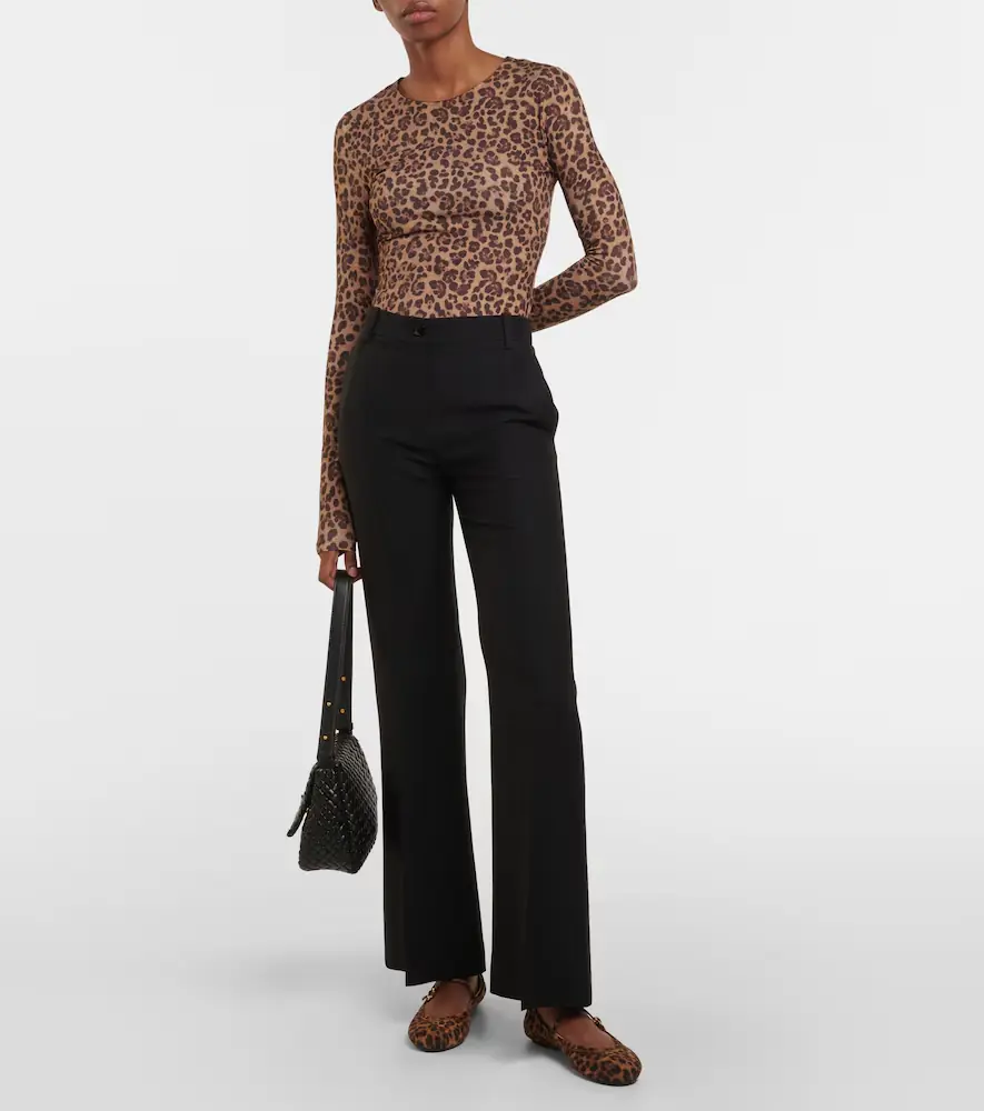 Gianvito Rossi Carla leopard-print suede ballet flats | Thumbnail 2
