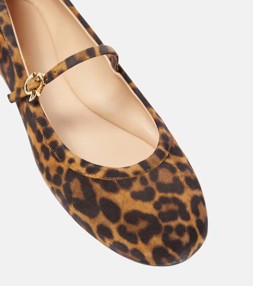 Gianvito Rossi Carla leopard-print suede ballet flats | Thumbnail 5