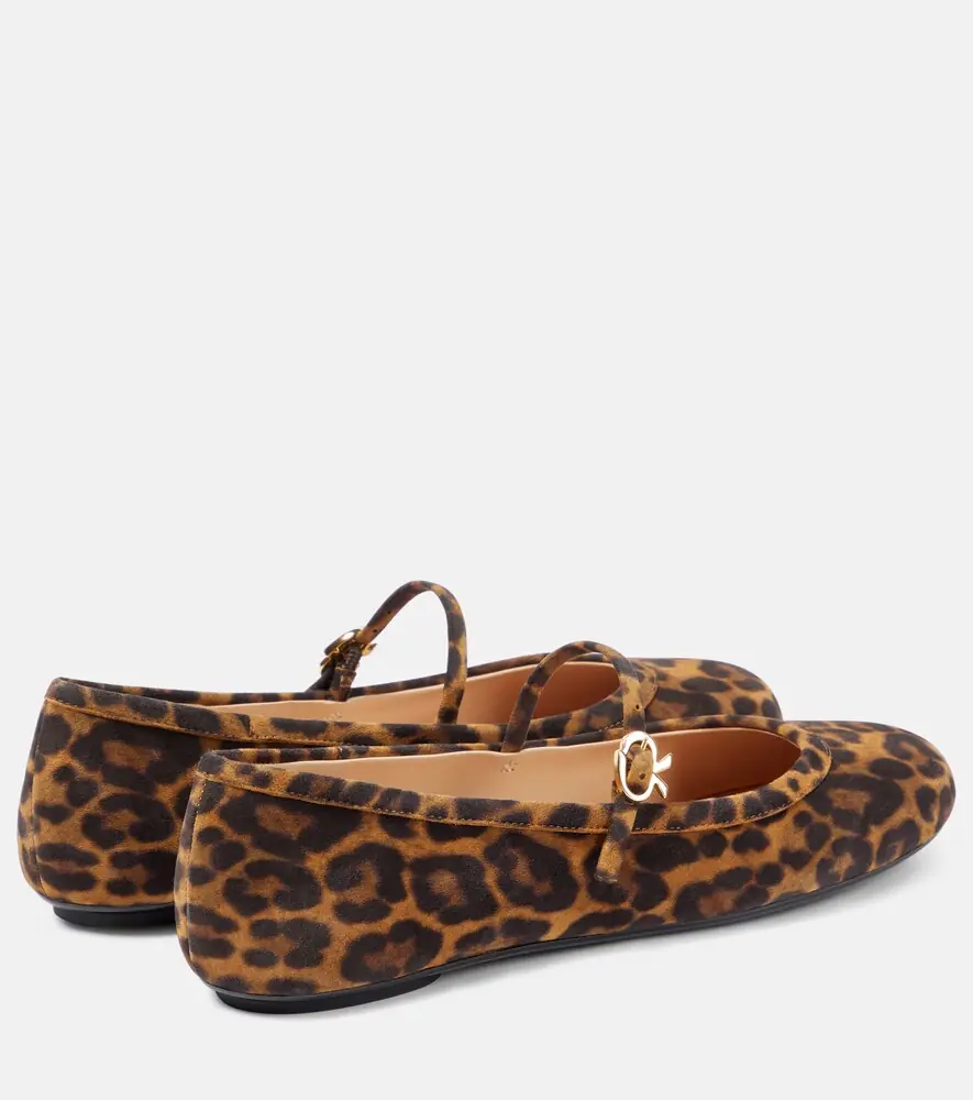 Gianvito Rossi Carla leopard-print suede ballet flats | Thumbnail 6